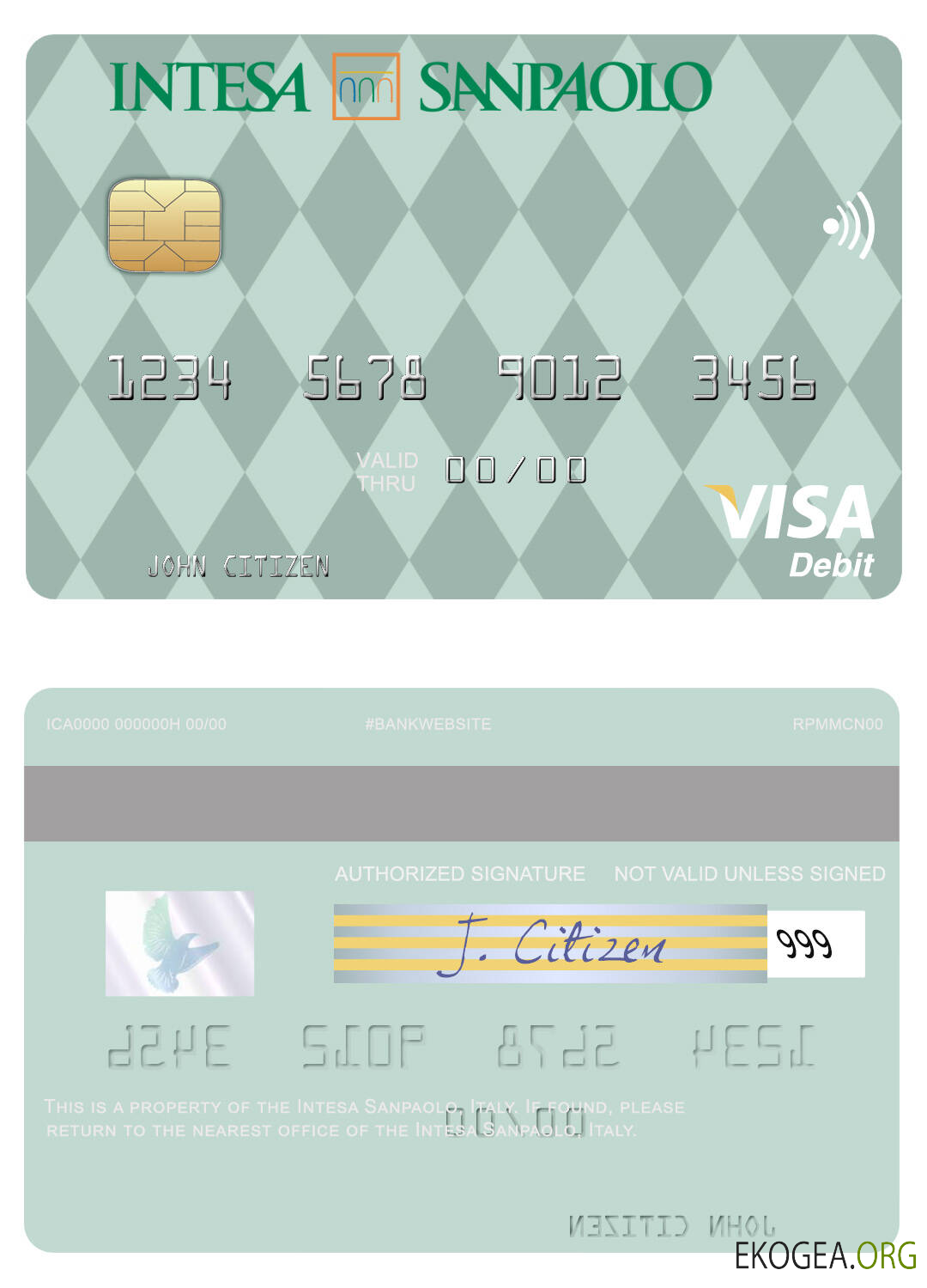 Carte de débit visa Italie Intesa Sanpaolo